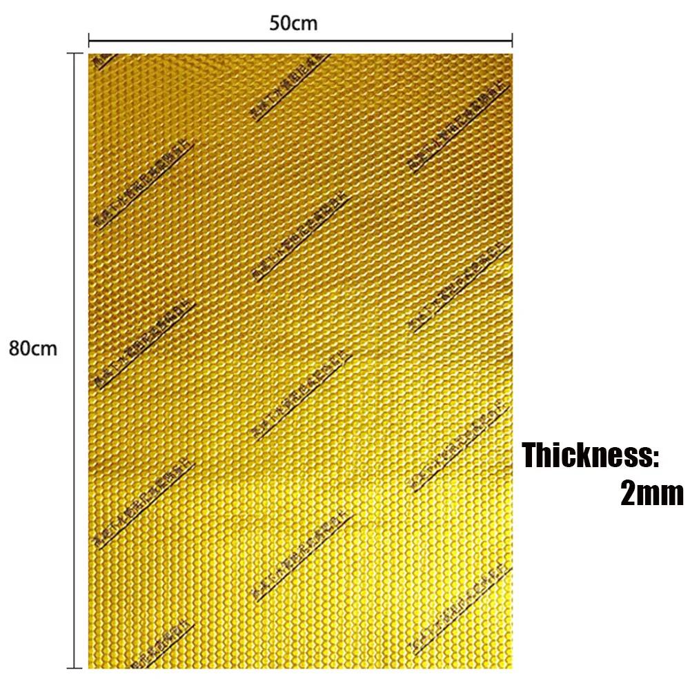 1-3PCS 500*800mm 2mm Car Sound Mat Proofing Deadener Heat Noise Insulation Deadening Mat Hood Closed Cell Foam Accessories