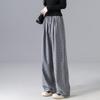 Demana Women's Vintage Heart Flocked Drawstring Casual Pants