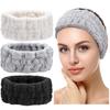 3PCS Spa Headband for Makeup and Washing Face Terry Cloth Hairband Yoga Sports Shower Elastic Head Band Wrap for Girls and Women