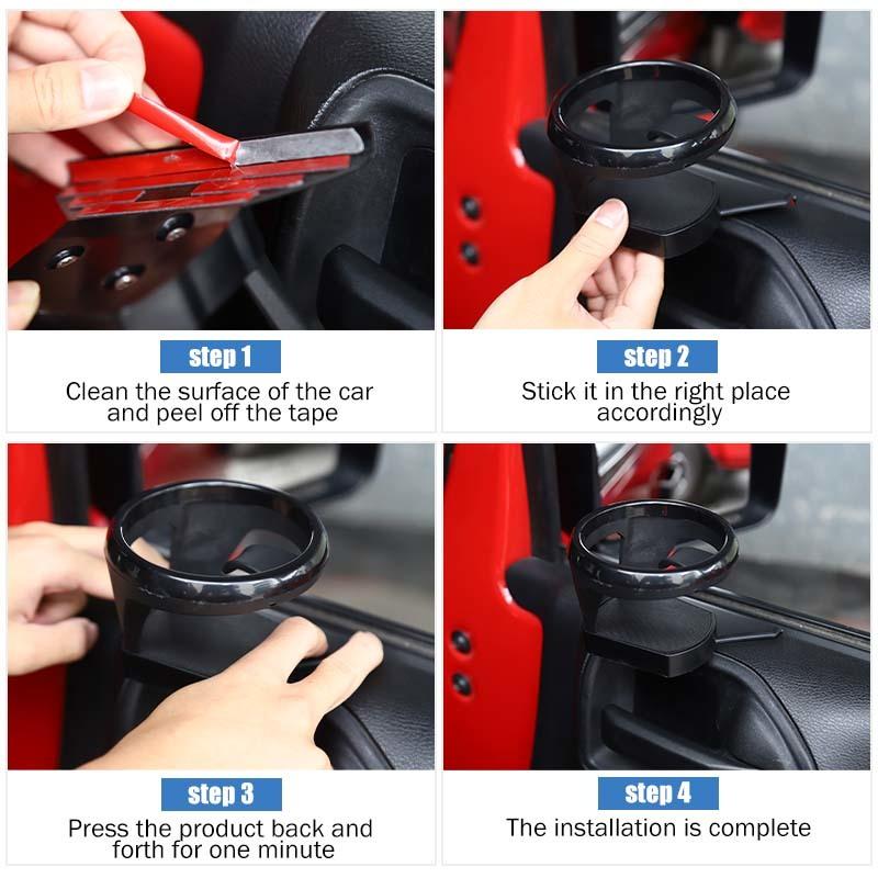 Передняя дверь, кронштейн для стакана с водой, держатель, подставка для Jeep Wrangler JK 2011-2017, аксессуары для салона автомобиля