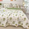 Summer Quilt 2024 New Double Layer Yarn Water Wash Printed Cool Blanket For Summer Flower  Air Conditioning Quilt Sheet