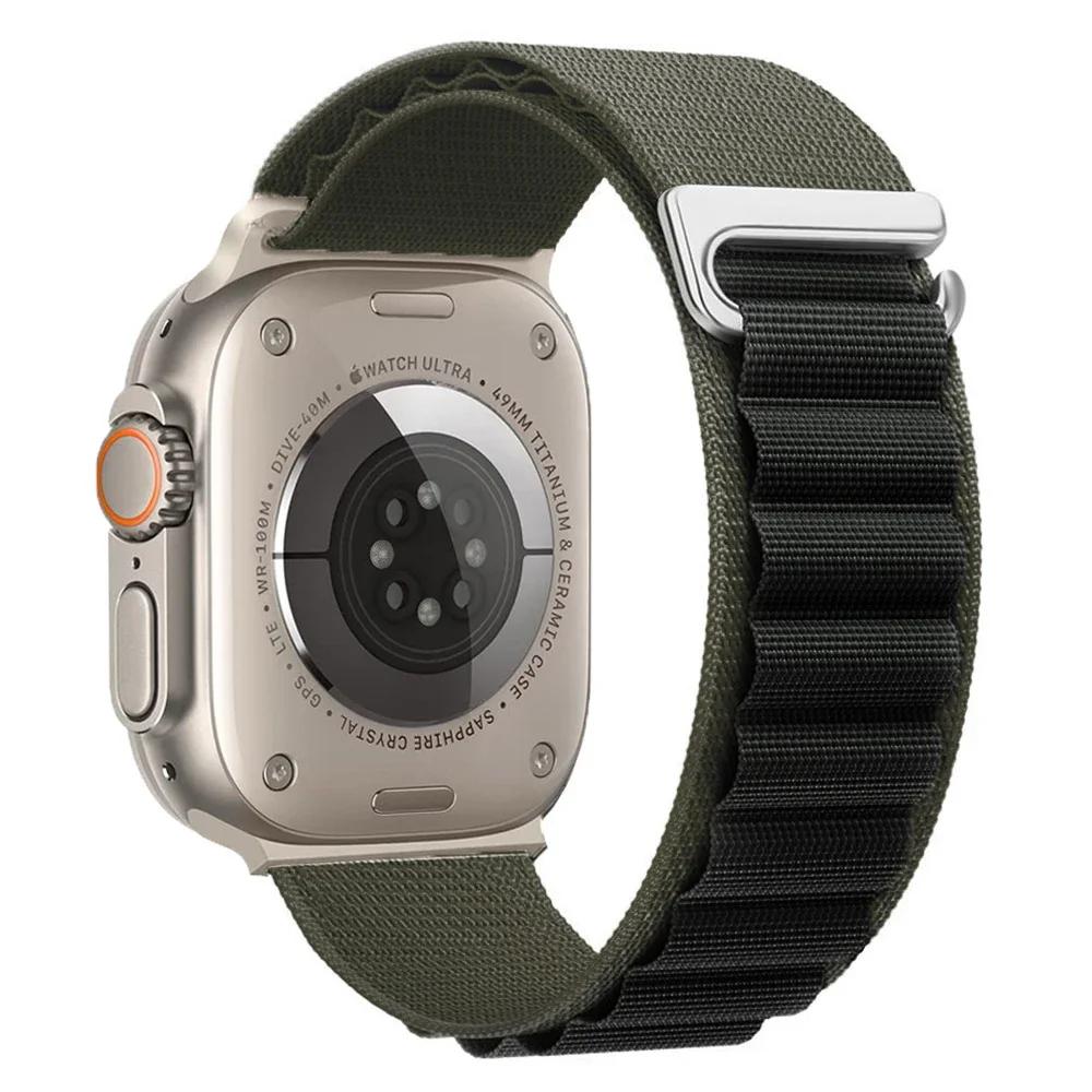 Ремешок Alpine Loop для Apple Watch Ultra 3 Ремешок 49 мм 11 10 9 8 7 46 мм 42 мм 45 мм 41 мм Нейлоновый Спортивный Браслет iWatch 6 5 SE 44 мм Ремень