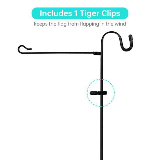 Подставка для флага в саду, многофункциональный держатель для флага во дворе с крючком для пастуха, толстая металлическая сегментированная подставка для флагштока для кормушек для птиц на открытом воздухе, флаги