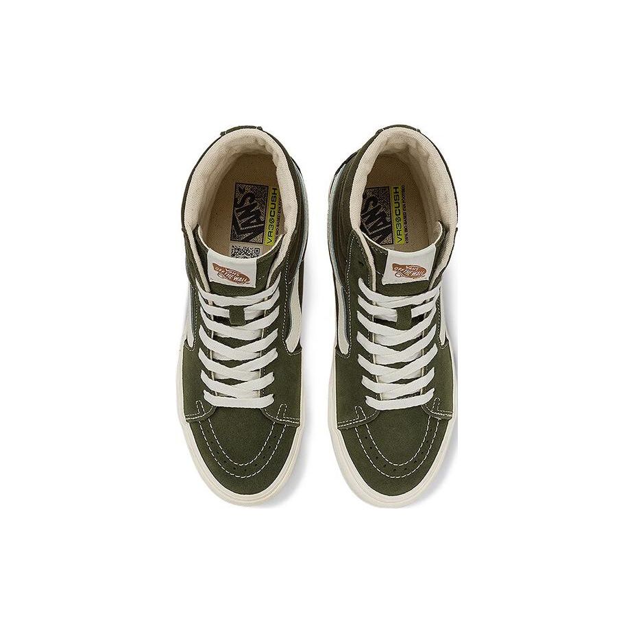 Vans Sk8 Vr3 Удобные высокие кеды для скейтбординга Унисекс Кроссовки Оливково-зеленые VN0005UN50K