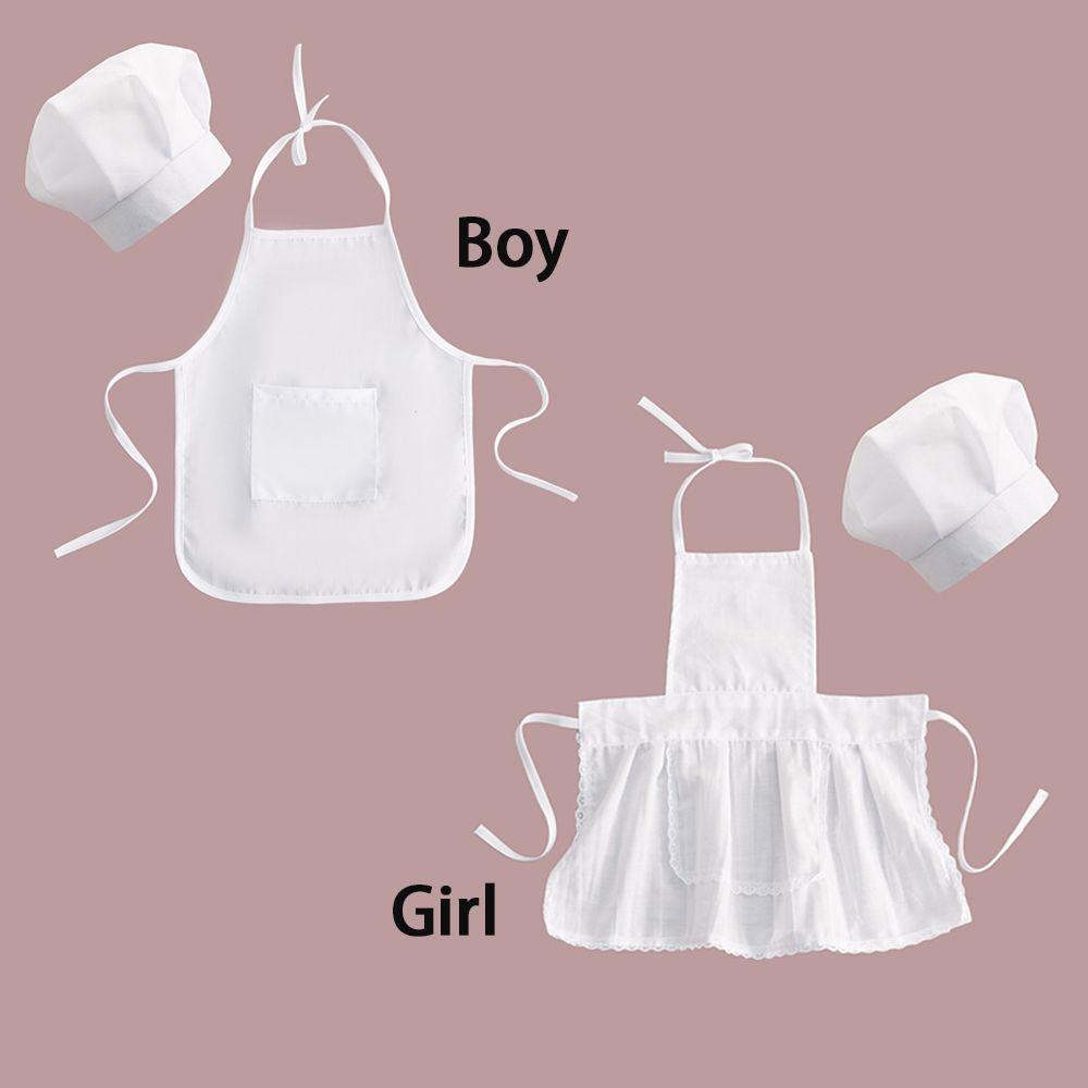 Одевание Фото Детская шапочка для новорожденного Детский поварской фартук Шапочка Детские костюмы Реквизит для фотосъемки Костюм повара