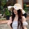 Sunshade sunscreen flower lace mesh vacation new sun hat sun hat hat seaside straw hat summer beach
