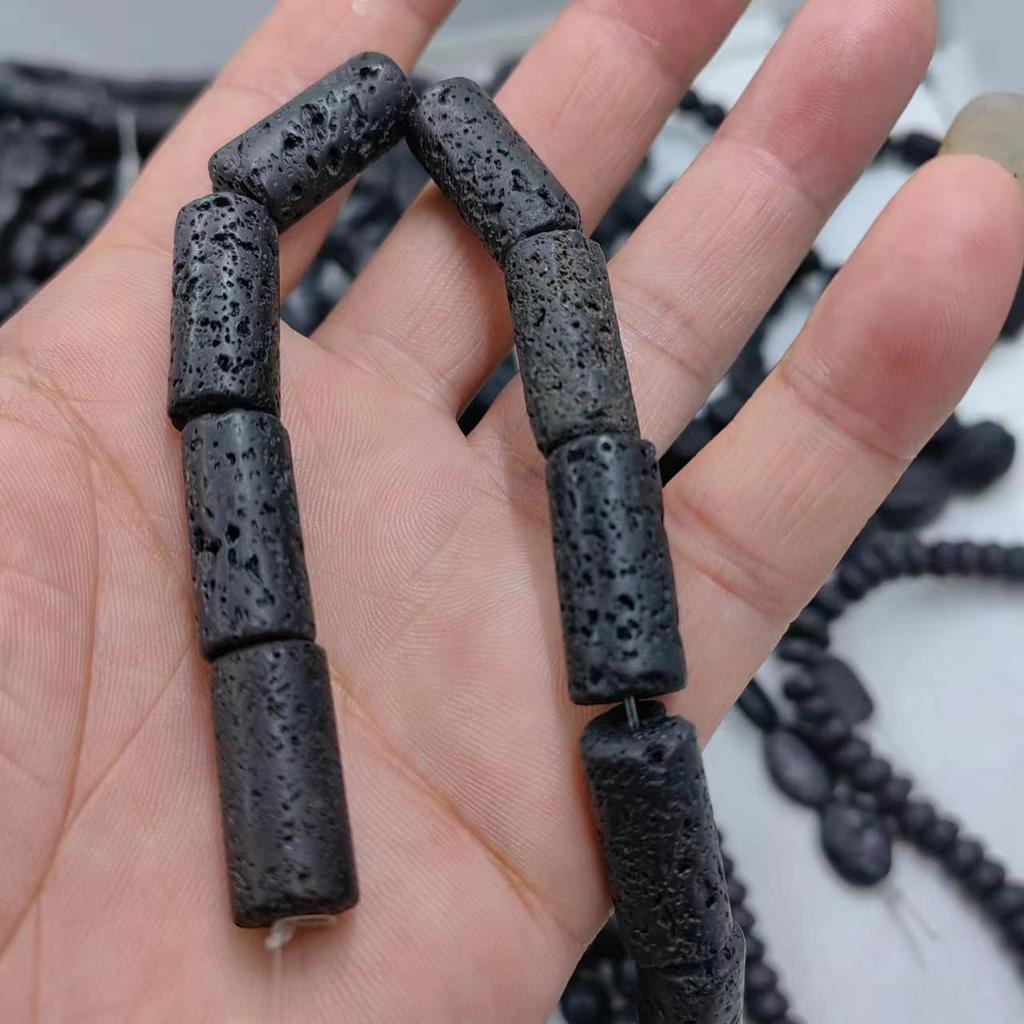 Украшения из бусин из вулканического камня: Круглые, Квадратные, Абакус, Прямоугольные бусины для самостоятельного изготовления браслетов и ожерелий.