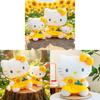 Plush Sunflower Hello Kitty Cat Toy With Soft Pp Cotton For Kids Birthday Gift