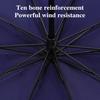 Очень большой складной зонт с двойным куполом, солнцезащитный, с защитой от ультрафиолета и светоотражающими полосами, ветрозащитный, 10-спицевый, водонепроницаемый, солнцезащитный, дождевой зонт