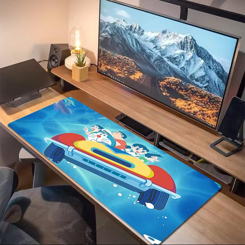 Doraemon3 Print Cushion Non-slip Laptop Tablet Big Mousepad XXL Mat Mini PC Playmat With Lock edge