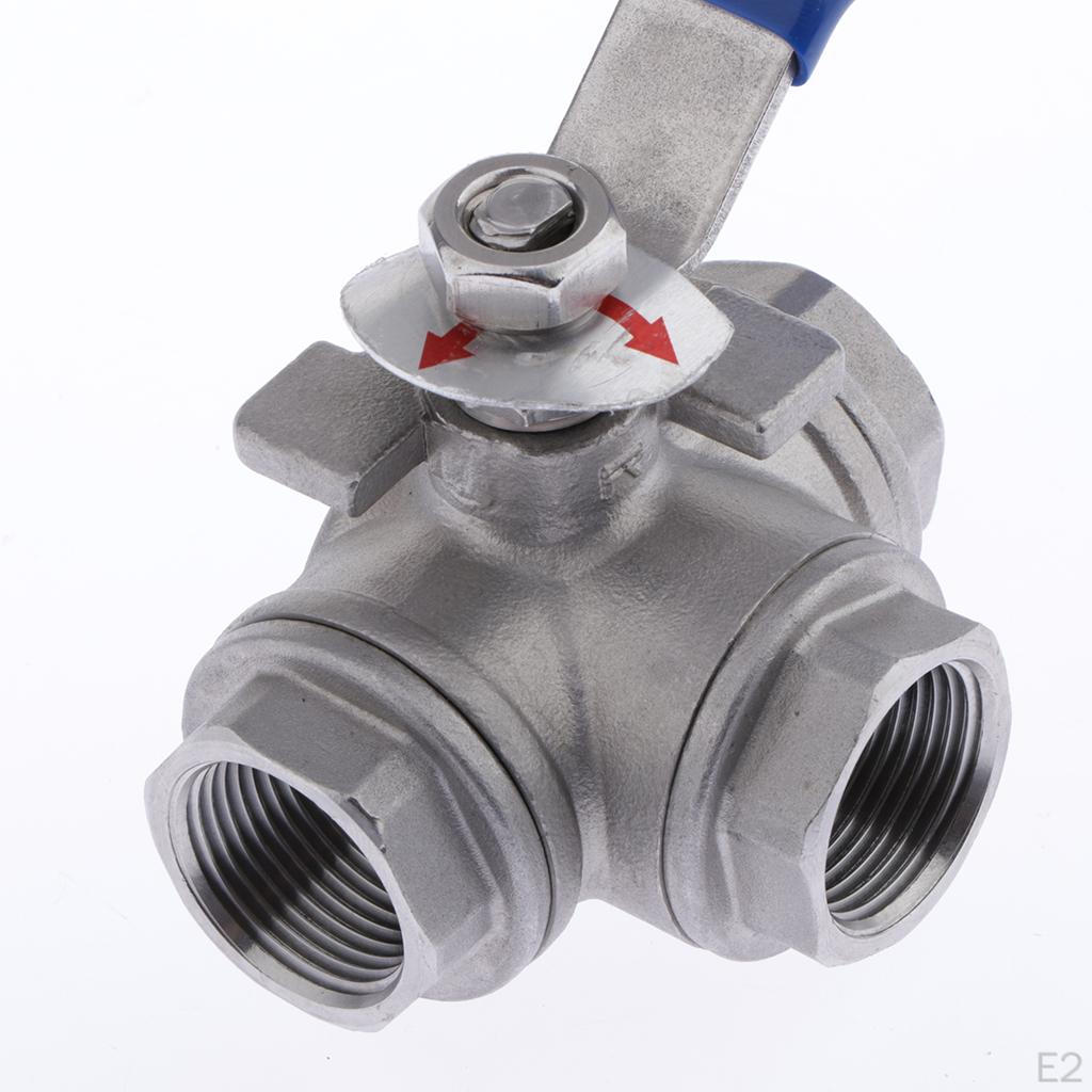 Нержавеющая сталь 304 для тяжелых условий эксплуатации для воды, масла и газа с синими фиксирующими ручками