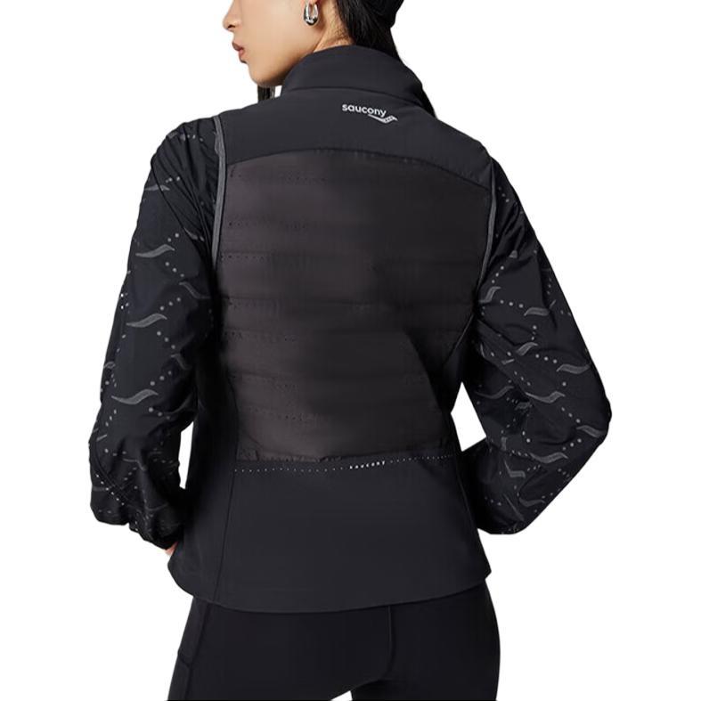 Saucony Vests Women's Jet Black Stand Collar Thin Other SC1240030A-BK01