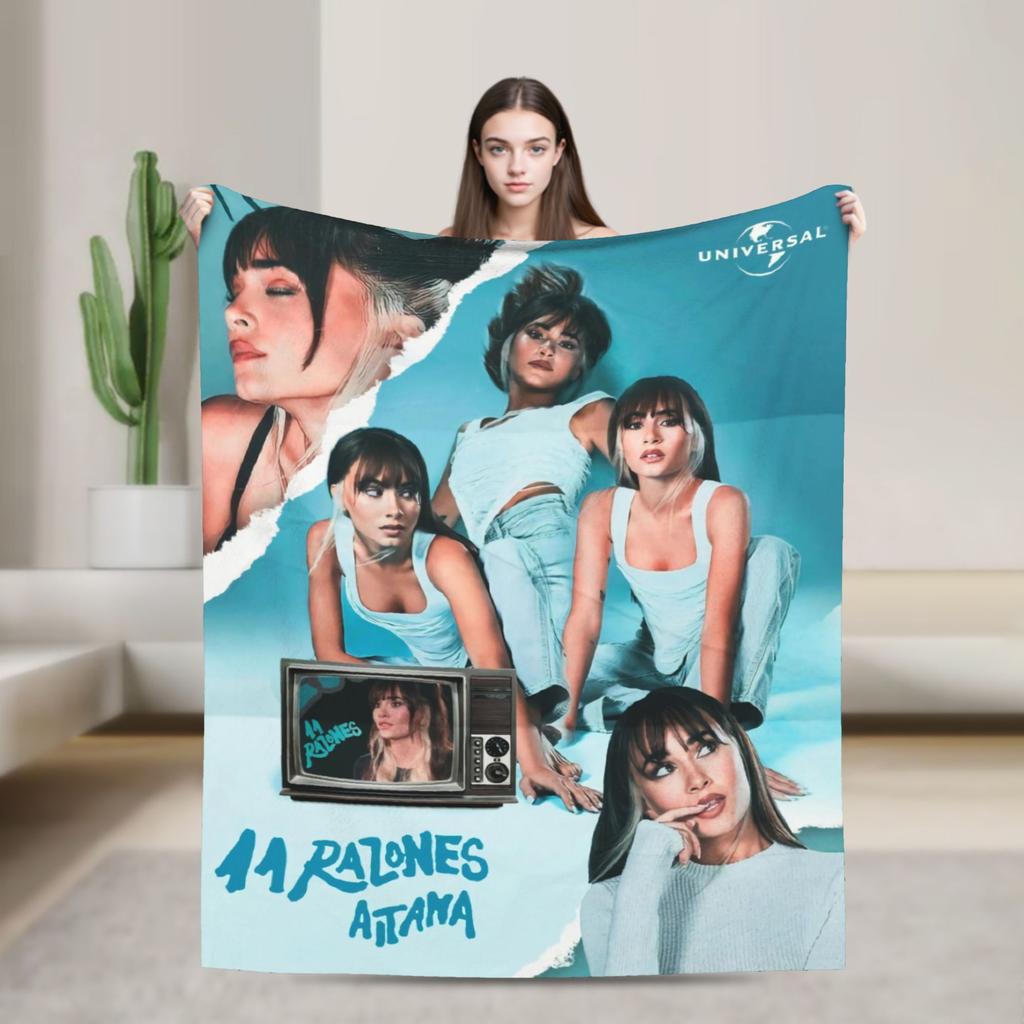 3D A-Aitana Blanket Spanish Singer Travel Office Flannel Throw Blanket For Couch Chair Sofa Bed Super Warm Bedspread Gift Idea