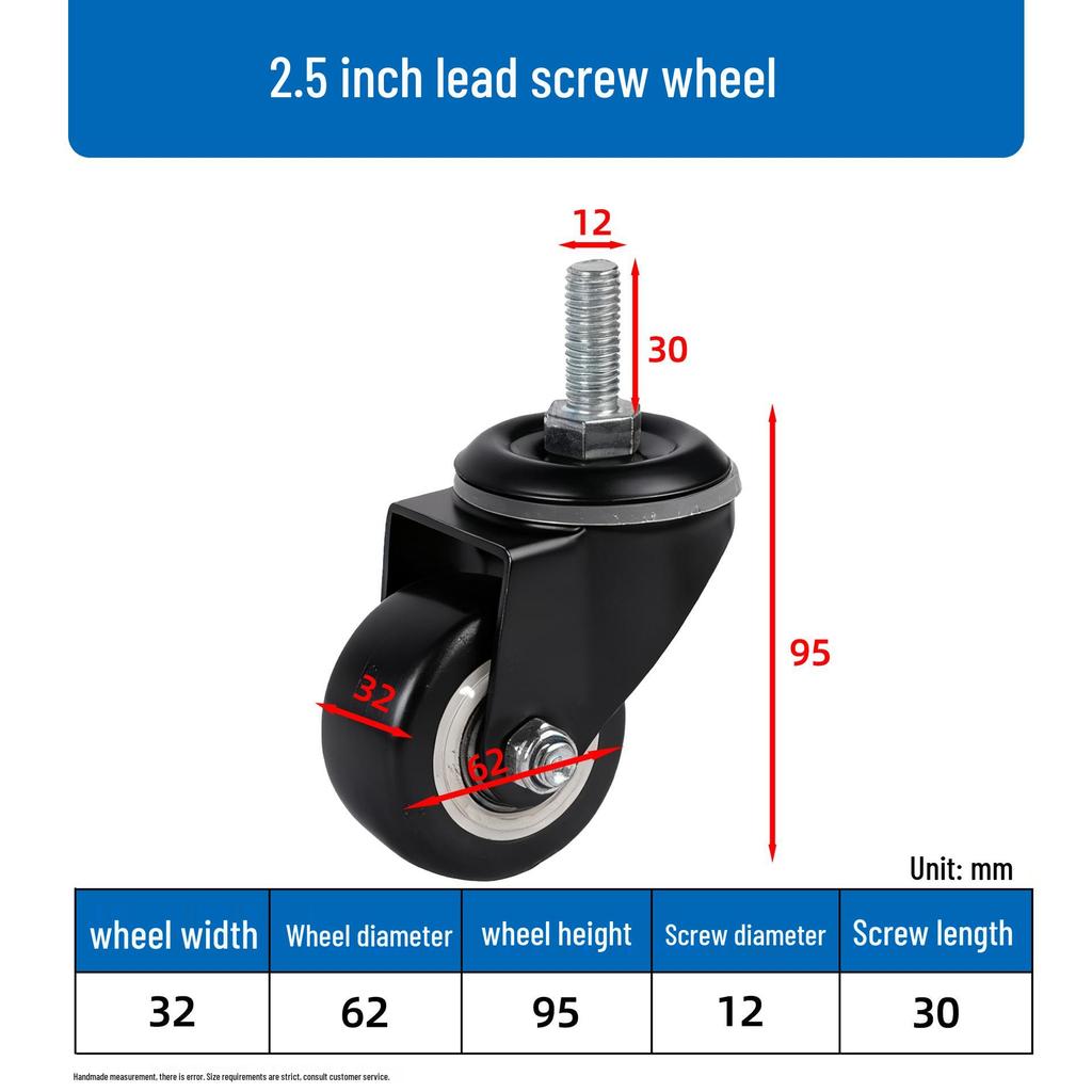 Gold Diamond Furniture Casters: 1.5-3 Inch Swivel Wheels with Threaded Stem, Brake, and Double Bearing Pulley.