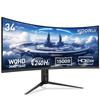 KOORUI G3441XC 34" Изогнутый игровой монитор – WQHD 3440×1440 – 240 Гц – VA – 1500R – HDR400 – 1 мс MPRT – 4000:1 Контраст – HDMI 2.1 и DP 1.4
