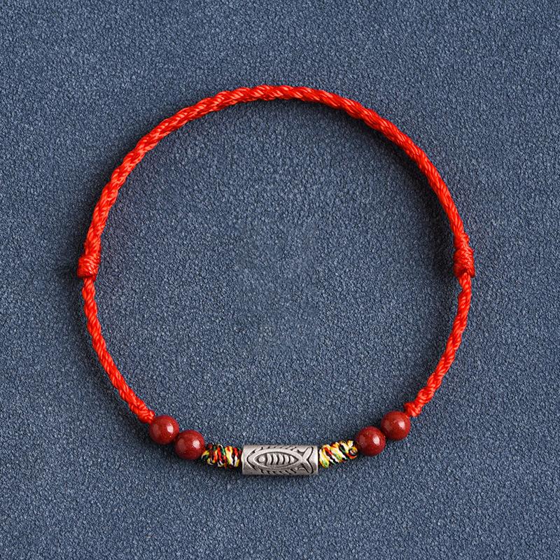 Ручной плетеный браслет на удачу в виде рыбки кои для женщин и мужчин, минималистичный регулируемый браслет на удачу, ювелирные изделия, аксессуары, подарки