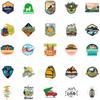 50 Sheets Of Outdoor Camping Theme Pp Waterproof Decorative Stickers Diy Mobile Phone Case Luggage Refrigerator