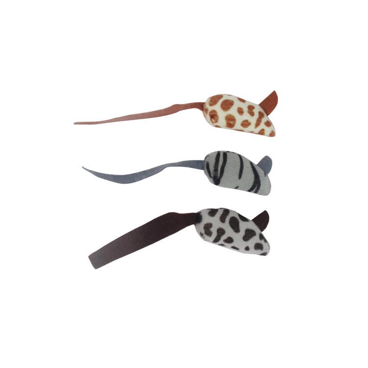 Набор игрушек для кошек: Плюшевая мышь с перьями, молярная и устойчивая к укусам