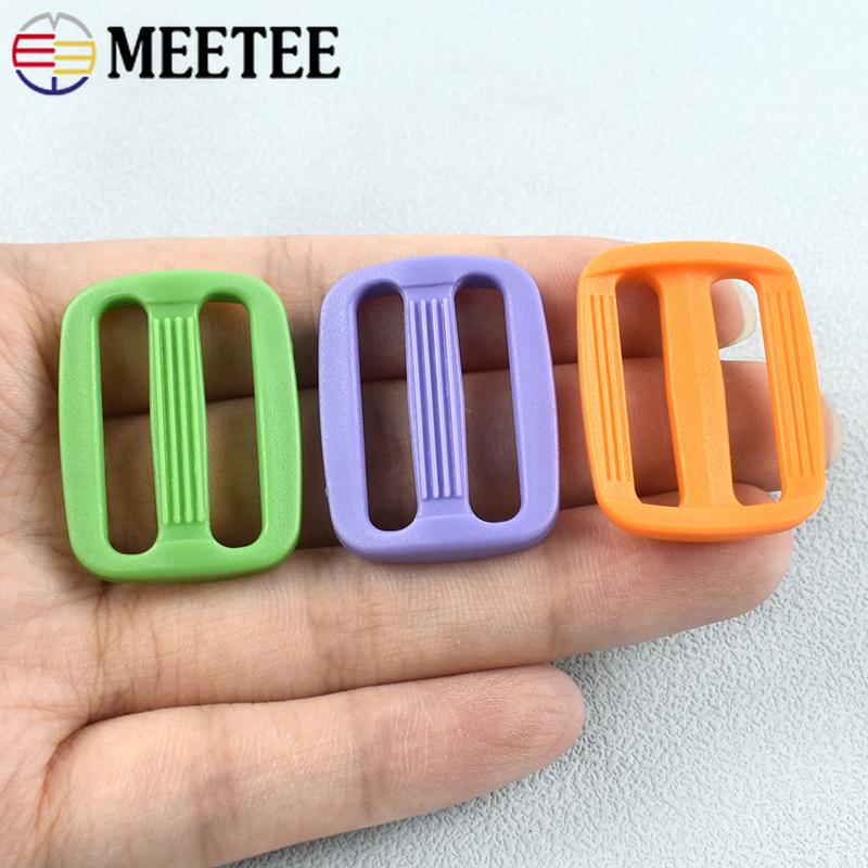 20/50 шт. Meetee 15-25 мм Пластиковые кольца-пряжки для рюкзака Трехщелевая пряжка-слайдер Регулируемая пряжка для ременной ленты Швейный аксессуар