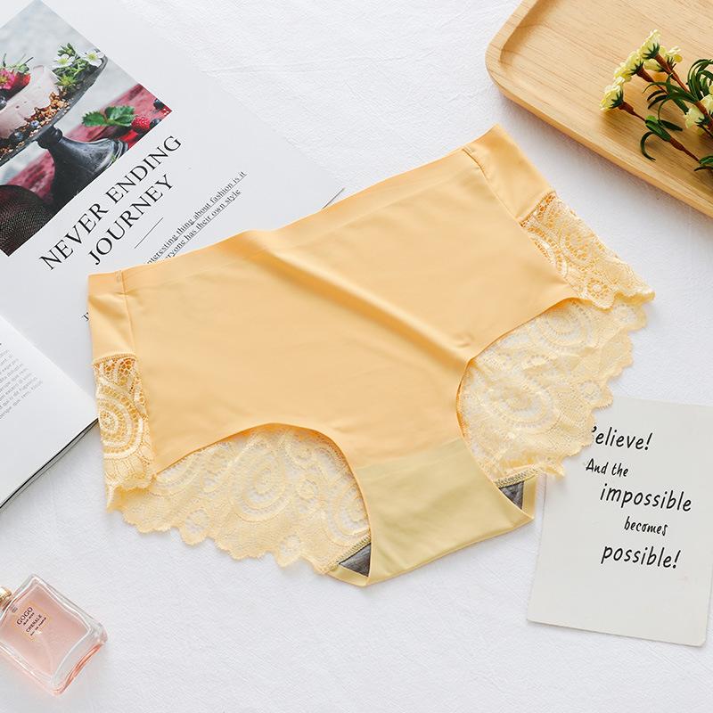 Женское сексуальное нижнее белье Трусики средней посадки Нижнее белье Кружево Чистый цвет Хлопок Женское нижнее белье Трусы