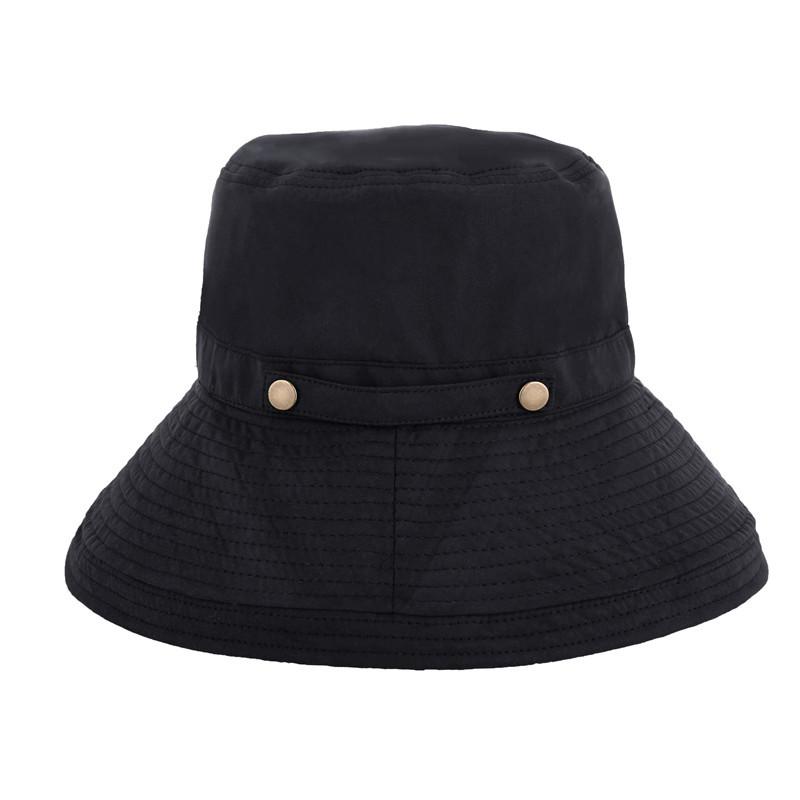Bucket hat women's summer pure cotton breathable sweat-absorbing foldable large edge sun hat easy to carry
