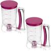 LMETJMA Pancake Batter Dispenser 4 Cup 900ML Pancake Cupcake Batter Dispenser with Measuring Label Cookies Cream Dispenser JT186