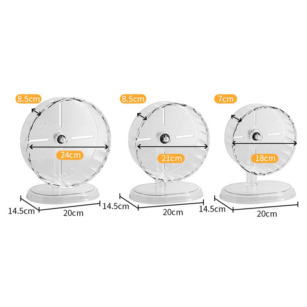 Hamster Running Sport Transparent Widened Running Wheel Support Toy Small Pet Roller Bearing Silent Running Wheel
