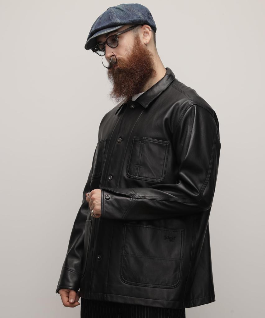 Комбинезон-куртка Schott из натуральной кожи ягненка, Мужской, Размер 2XL, Черный, 010, 782-5950012