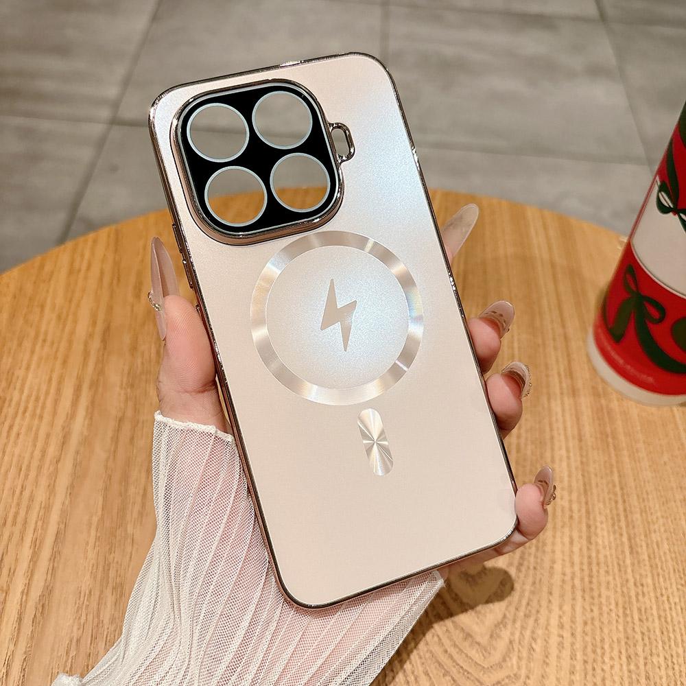 Чехол Mi 15T Mi15T Pro Роскошный Позолоченный Магнитный Чехол для Телефона Для Xiaomi Mi 15T Mi15T 15 T Pro 15TPro Беспроводная Зарядка Задняя Крышка