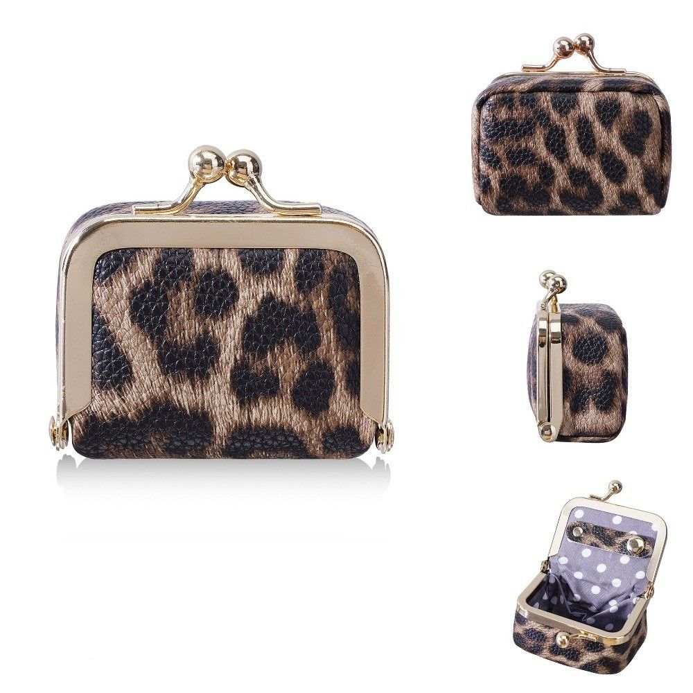 PU Leather Leather Jewelry Bag Square Small Item Bag Portable Kiss Lock Coin Purse  Earrings