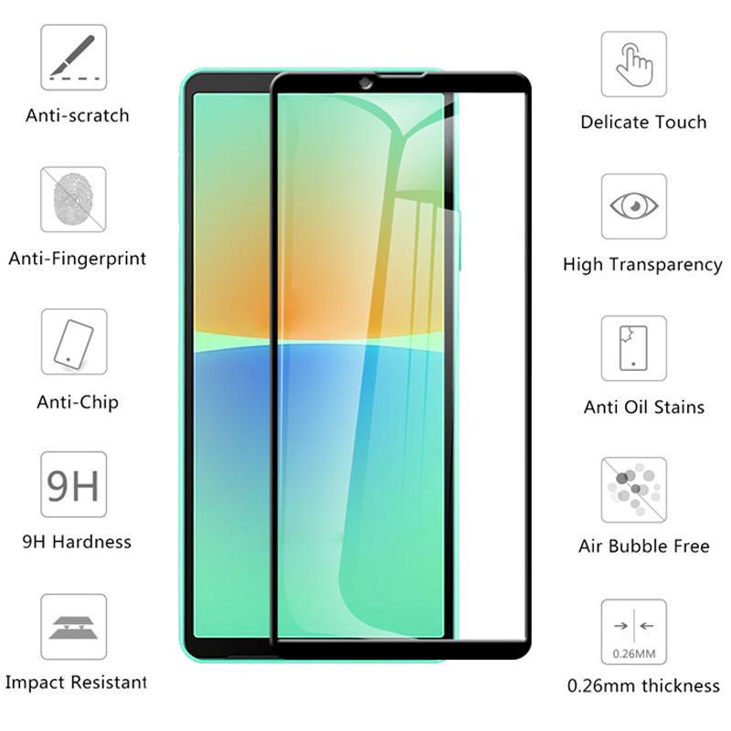 1 шт. Для Sony Xperia 1 5 10 II III IV V VI VII Стекло Полное покрытие Защитная пленка для экрана Закаленное стекло