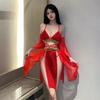 Large size exotic princess sexy lingerie sexy pure desire neck uniform Xi Shi retro belly pocket lace uniform
