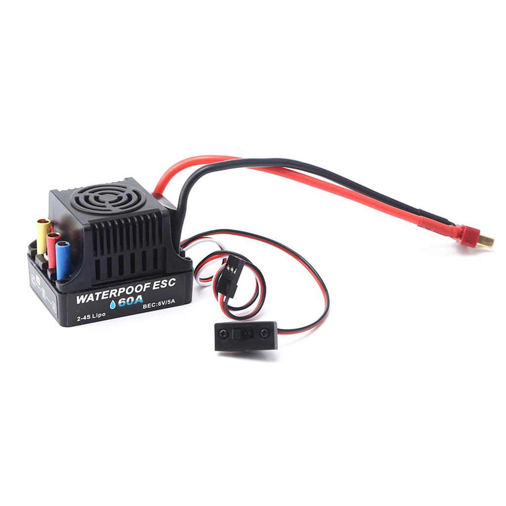 80A Бесщеточный 2-4S ESC Электрический контроллер скорости 6V 5A BEC T Plug для 1/8 1/10 RC Car