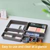 Drawer Organiser, Interlocking Drawer Dividers Plastic Storage Trays,8Pcs  3 Sizes Uncluttered Storage Drawer Tidy Trays Dividers