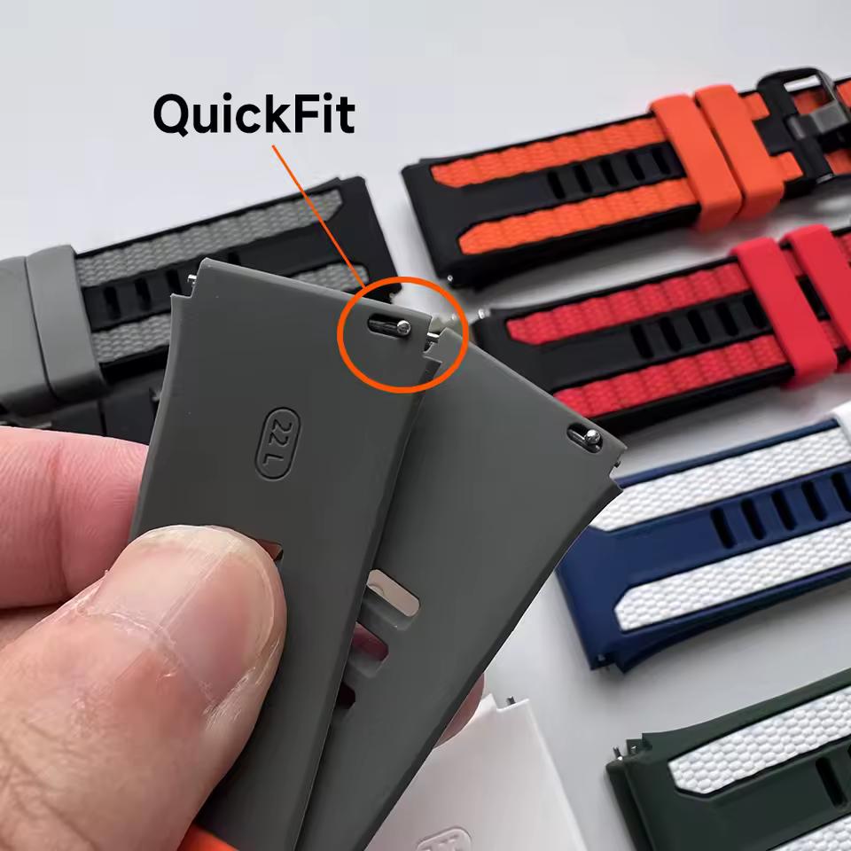 1:1 Original Silicone Strap For Huawei Watch Ultimate 2 Band For GT6 GT5 GT4 GT3 Pro 46mm Two Tones Bracelet 22mm Watchbands