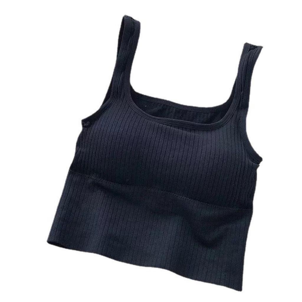 Women's Fashion Wide Shoulder Seamless Beautiful Back Threaded Bra Pad Wrap Sports Underwear Female Vest Sexy Underwear