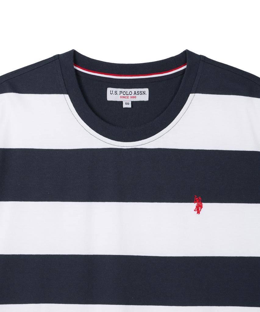 USPOLOASSN Cotton Short Sleeve Round Neck T-Shirt_Navy St
