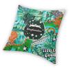 Binghamton Life Is Good Square Pillowcase Polyester Linen Velvet Pattern Zip Decor Home Cushion Case