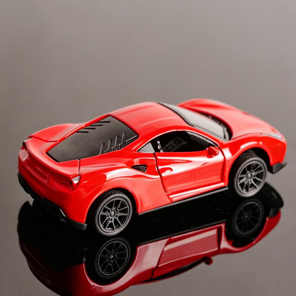 1:32 Красный 488 Gtb Металлическая Спортивная Машина, Модель Купе из Сплава, Игрушка-Коллекционка с Заводным Механизмом и Открывающимися Дверями, Подарок на День Рождения для Детей, Спортивный