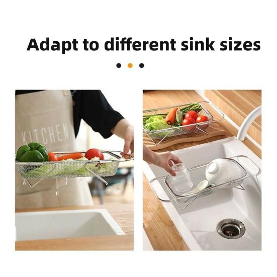 Сетчатый фильтр для раковины, корзина для слива, высокая грузоподъемность, выдвижная конструкция, многоцелевая расширяемая раковина