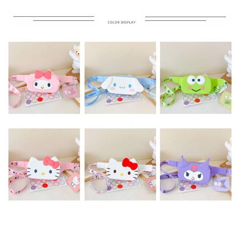 Милая мультяшная силиконовая нагрудная сумка для повседневного и уличного использования детьми