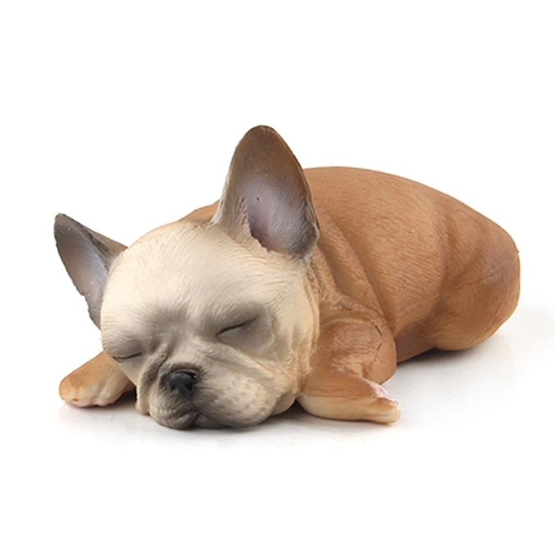 Реалистичная фигурка щенка бульдога, статуя, скульптура, модель для коллекции любителей собак