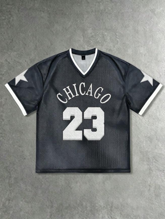 Women's & Men's Summer Jersey,Gothic Y2K Streetwear Everyday Mesh T-Shirt With Graphics Number Pattern