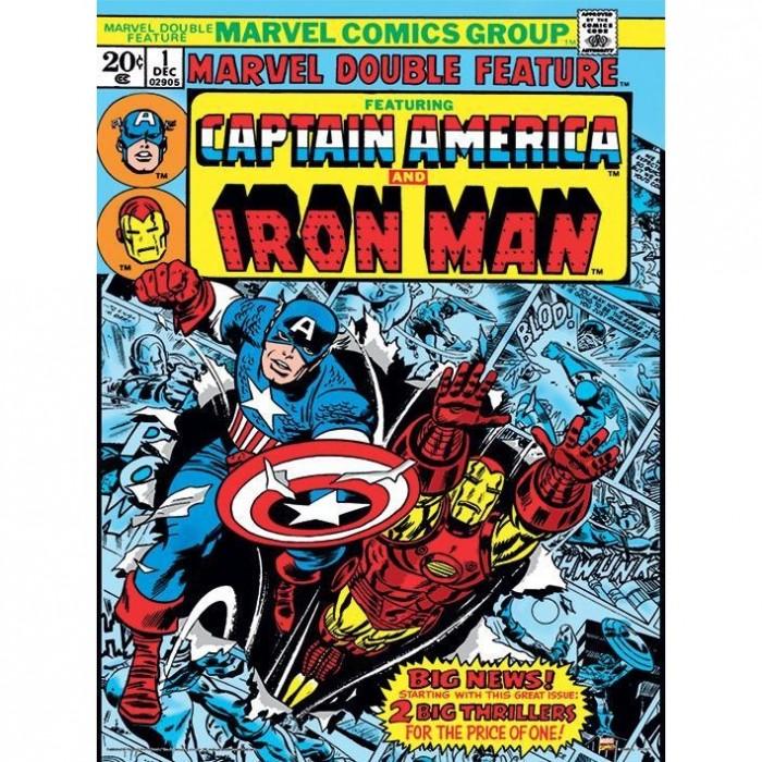 Marvel Comics Captain America And Iron Man Print