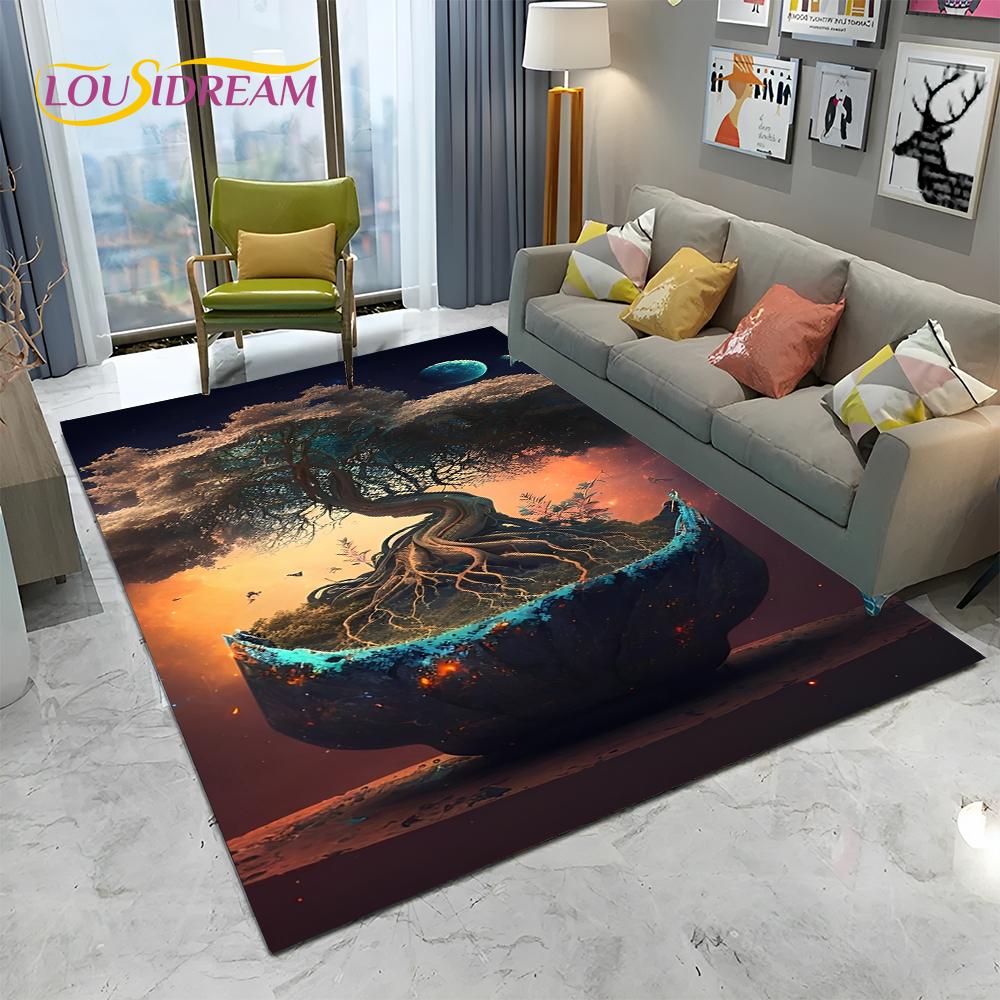 Природа Древо жизни викингов скандинавский Иггдрасиль ковер ковер для дома гостиная спальня диван коврик декор, детский коврик нескользящий коврик