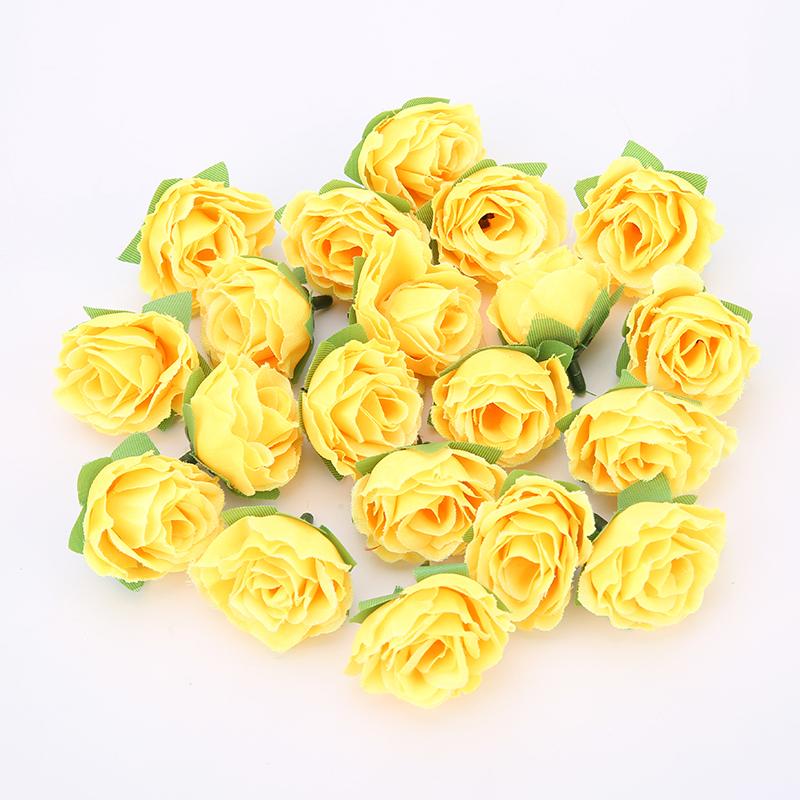 10/20/50Pcs Rose Artificial Flowers Head 3CM Fake Flower for Wedding Decoration Party Christmas Home Decor Craft Gifts Accessory