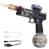 Электрический водяной пистолет, который загорается в момент выстрела Супер мощная дальность полета Отдача Электрический скорострельный Большая емкость Легкая вода Вода Вода