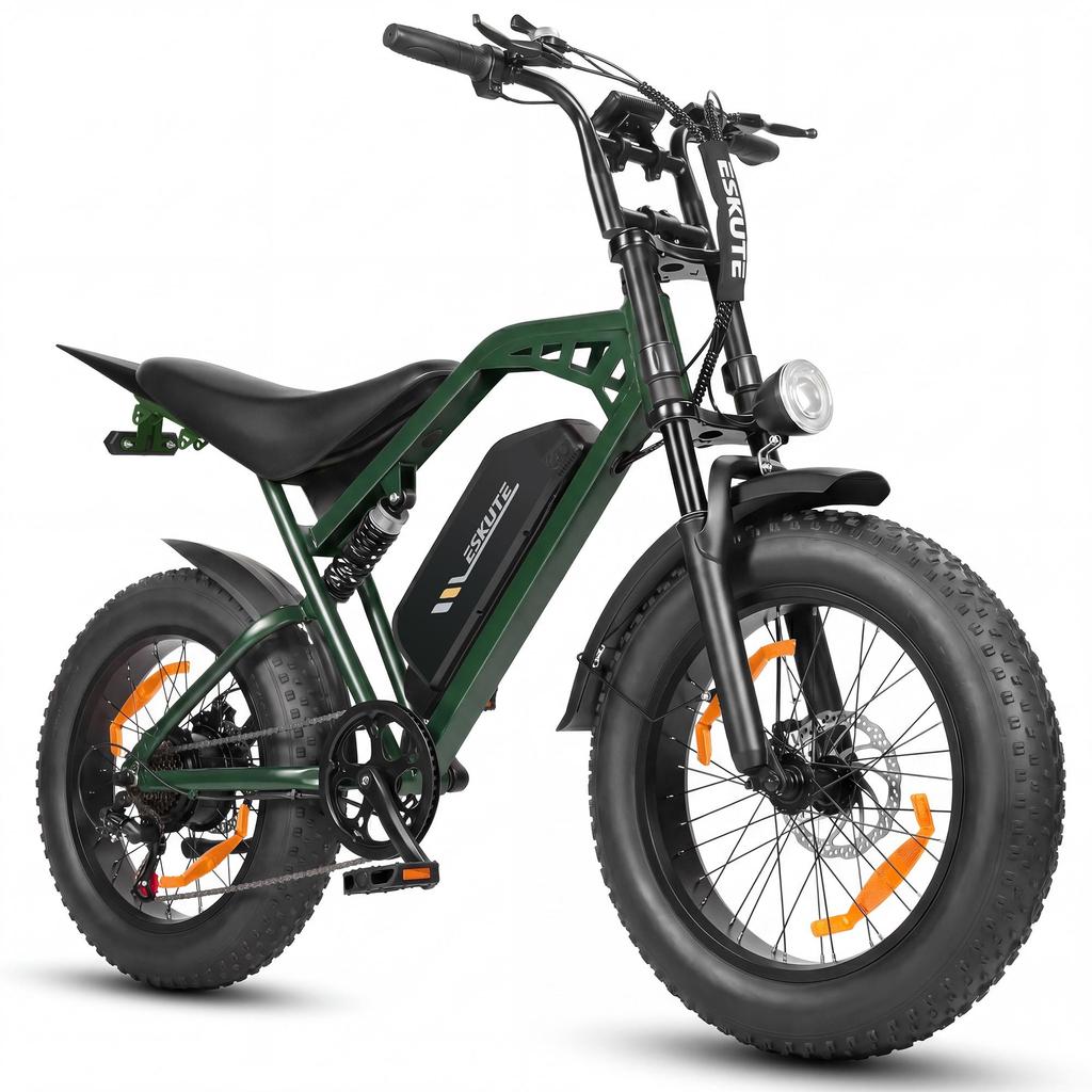 Внедорожный электрический велосипед ESKUTE V202, аккумулятор 48 В 20,8 Ач с большим запасом хода, двойная подвеска