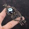 Кулон «Синий цвет, Глаз Дьявола», Ювелирные изделия с обмоткой из медной проволоки, Кулон из натурального драгоценного камня, Ювелирные изделия «Глаз Дьявола» ручной работы, Кулон с обмоткой из медной проволоки для подарка