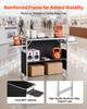 Folding Portable Bar Table, 1100 x 390 x 880 mm, with Carry Bag, Storage Shelf, and Detachable Skirt, Quick and Easy Setup, Foldable Mobile Bartending